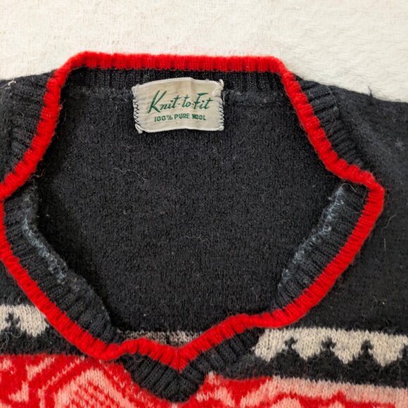 1950s Wool Ski Sweater - Small - Picture 3 of 3
